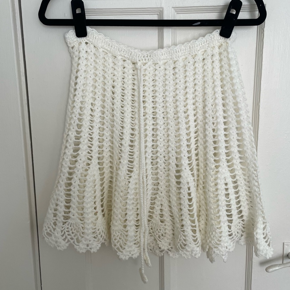 Vintage White Crochet Skirt